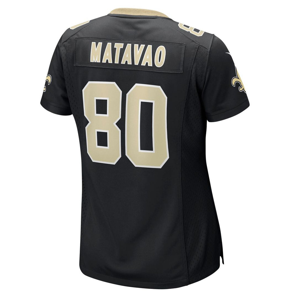 Moliki Matavao New Orleans Saints Nike Women's Team Game Jersey - Black Official NFL Team Apparel Football Fan Gear