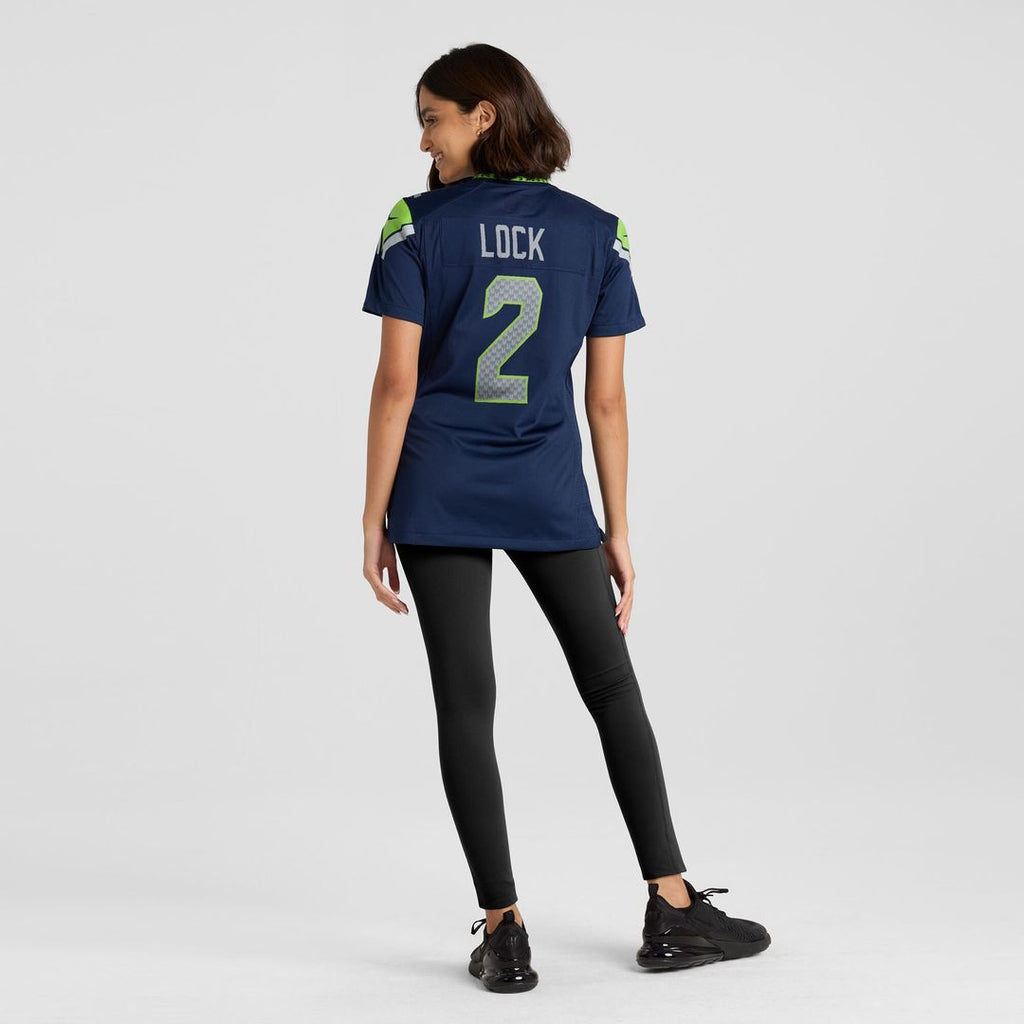 Drew Lock Seattle Seahawks Nike Women's Team Game Jersey - College Navy Official NFL Team Apparel Football Fan Gear