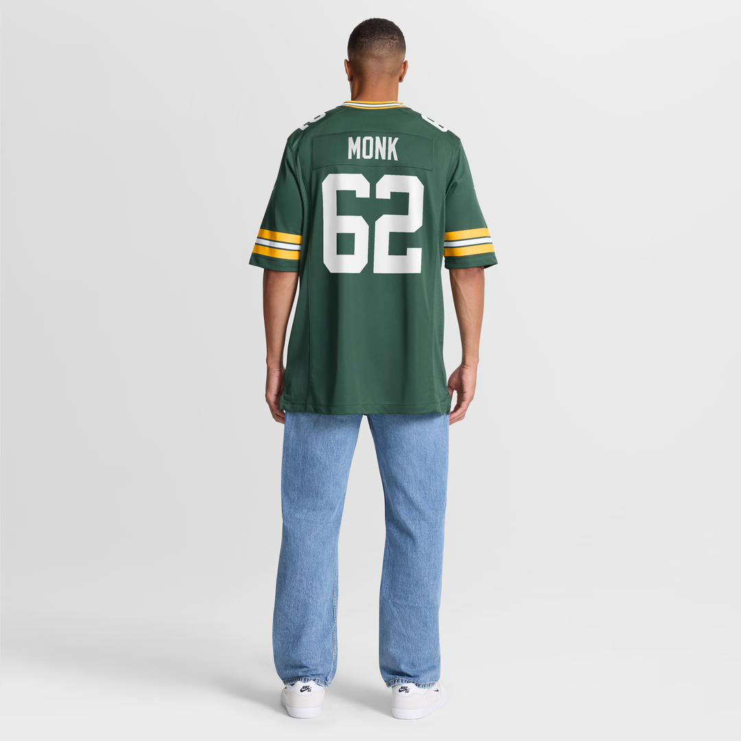 Jacob Monk Green Bay Packers Nike Game Jersey - Green Official NFL Team Apparel Football Fan Gear