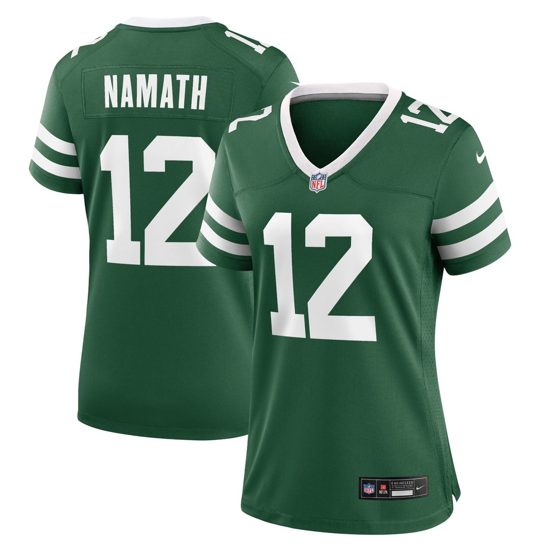 Joe Namath New York Jets Nike Women's Classic Alternate Retired Player Game Jersey - White Official NFL Team Apparel Football Fan Gear