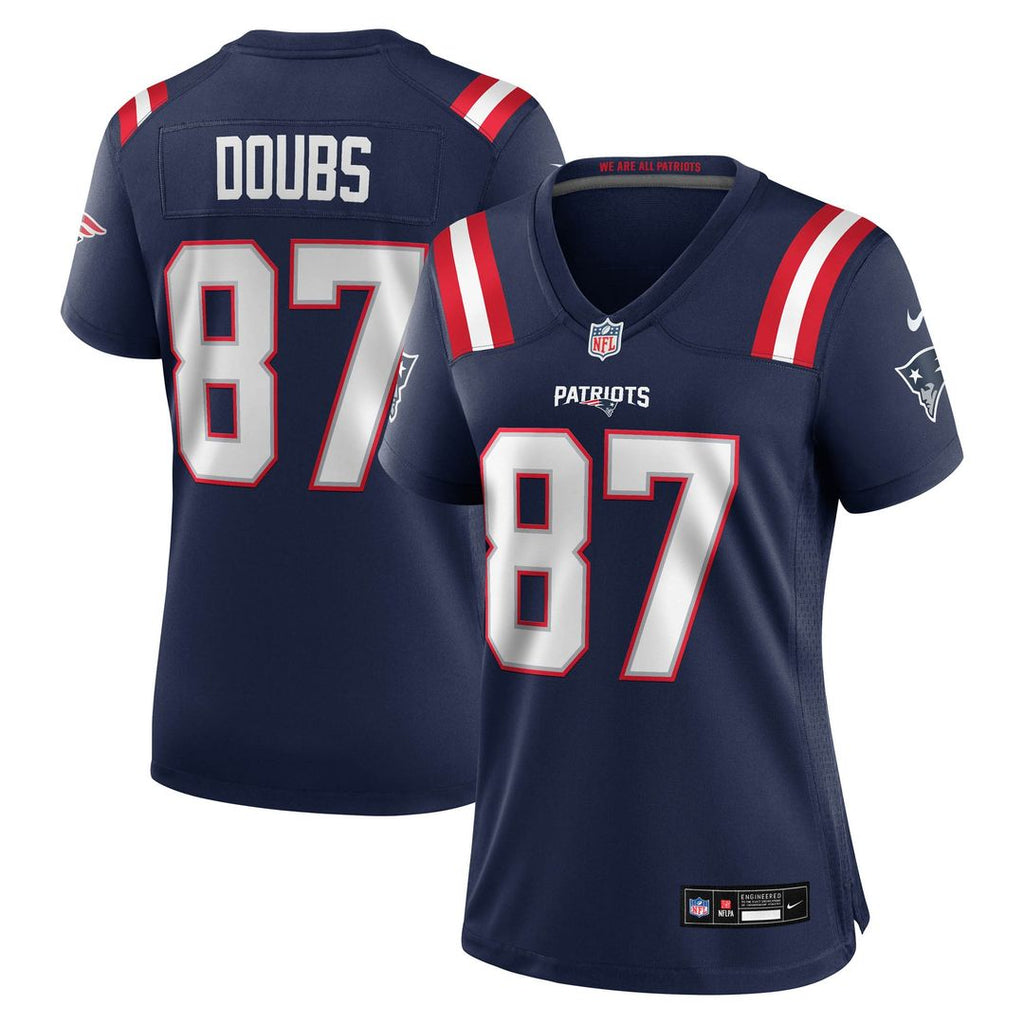 Romeo Doubs New England Patriots Nike Women's Game Jersey - Navy Official NFL Team Apparel Football Fan Gear