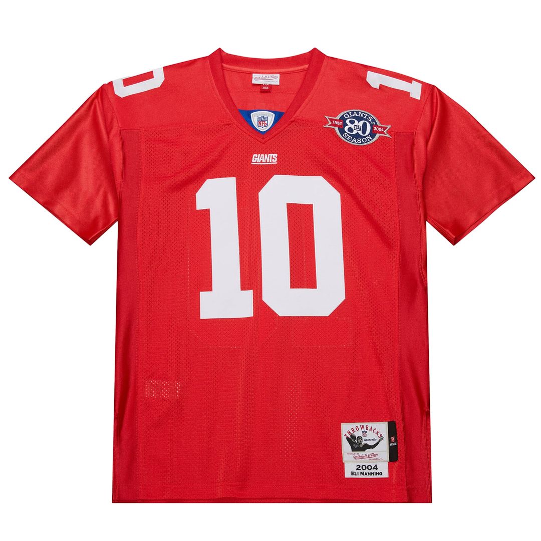 Eli Manning New York Giants 2004 Mitchell & Ness Authentic Throwback Retired Player Jersey - Red Official NFL Team Apparel Football Fan Gear