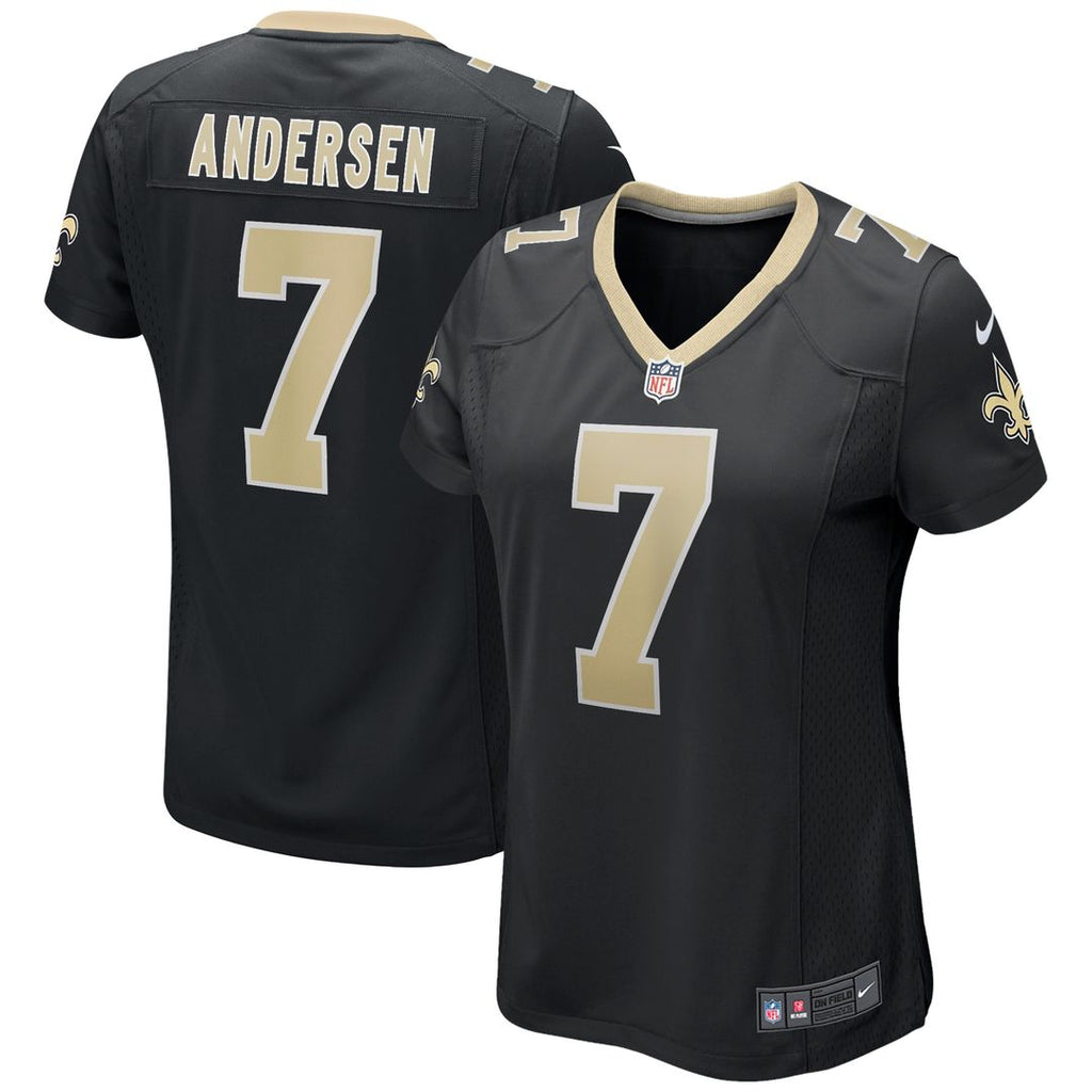 Morten Andersen New Orleans Saints Nike Women's Game Retired Player Jersey - Black Official NFL Team Apparel Football Fan Gear
