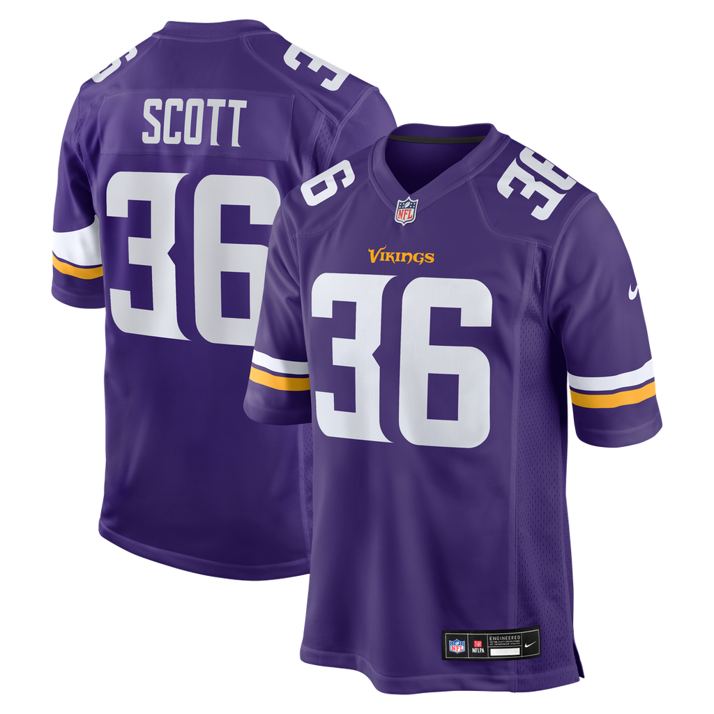 Zavier Scott Minnesota Vikings Nike Team Game Jersey - Purple Official NFL Team Apparel Football Fan Gear