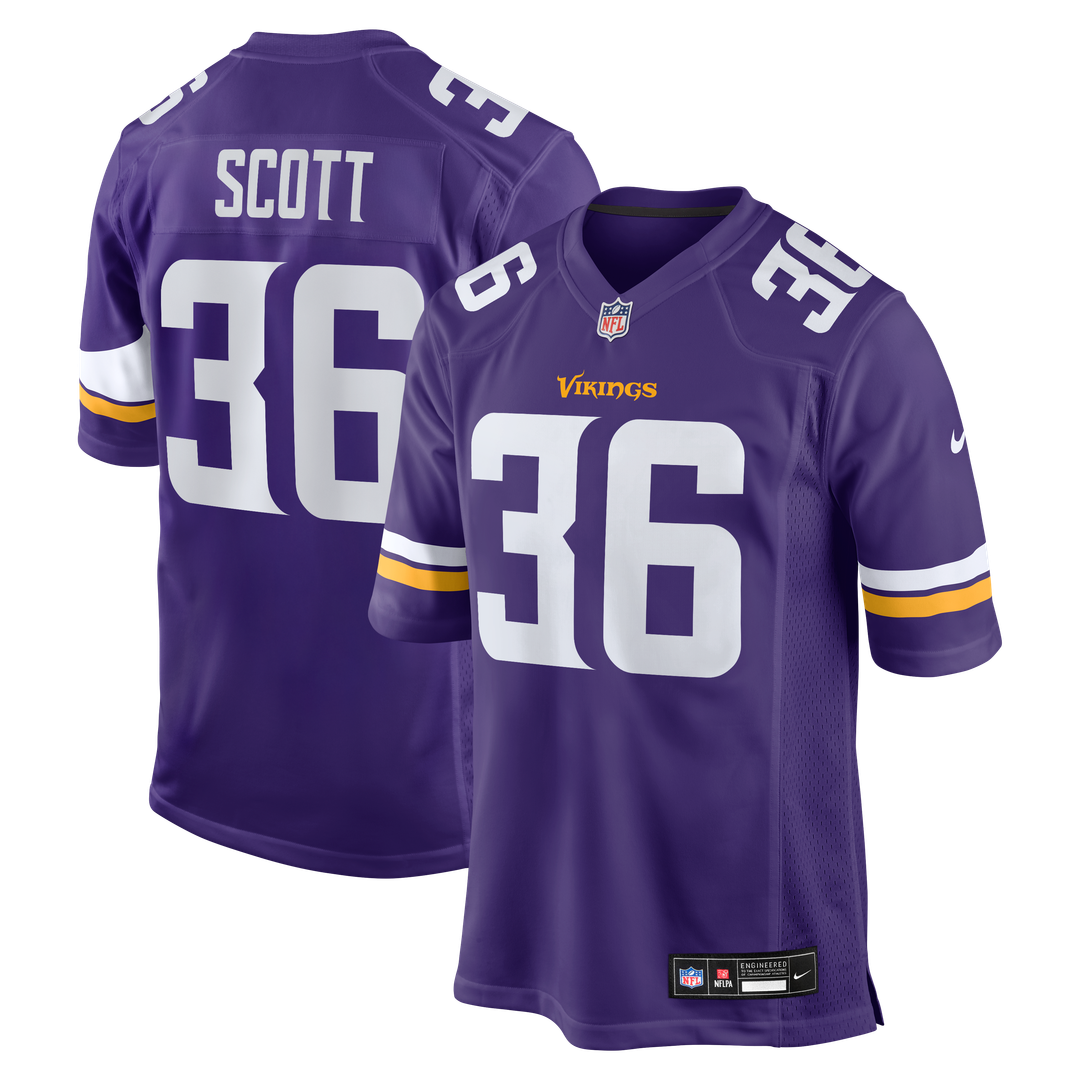 Zavier Scott Minnesota Vikings Nike Team Game Jersey - Purple Official NFL Team Apparel Football Fan Gear