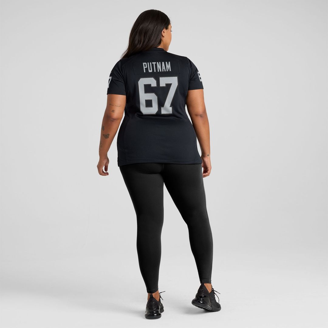 Will Putnam Las Vegas Raiders Nike Women's Team Game Jersey - Black Official NFL Team Apparel Football Fan Gear