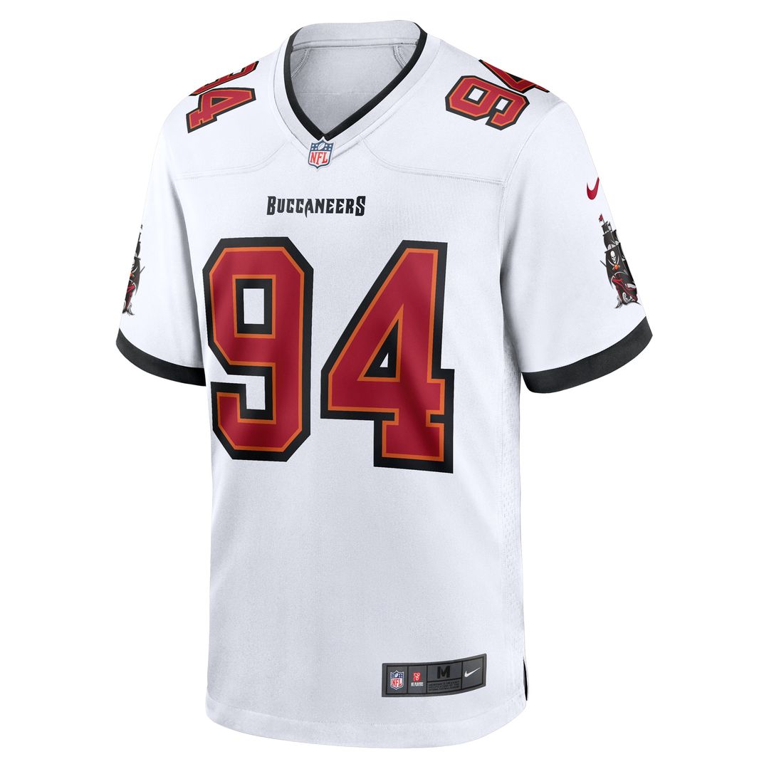 Calijah Kancey Tampa Bay Buccaneers Nike Game Jersey - White Official NFL Team Apparel Football Fan Gear