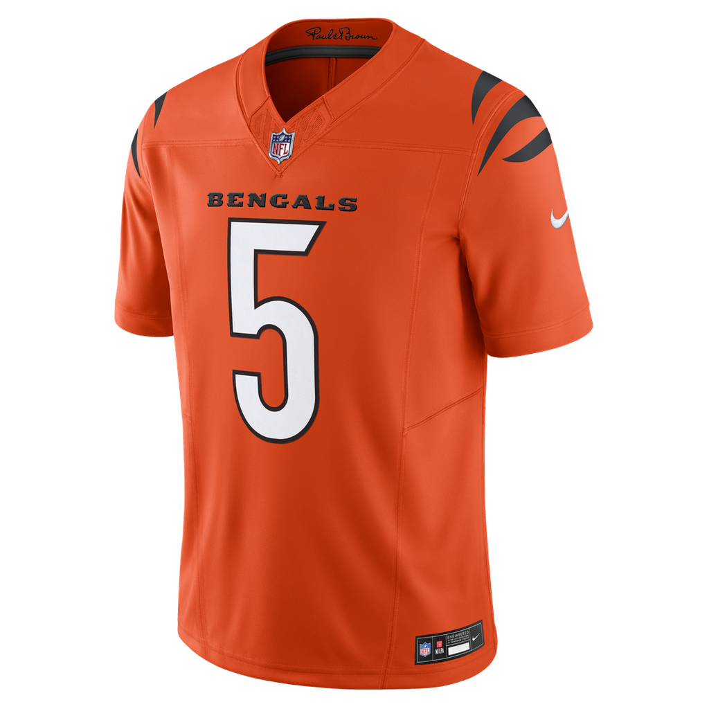 Tee Higgins Cincinnati Bengals Nike Vapor F.U.S.E. Limited Jersey - Orange Official NFL Team Apparel Football Fan Gear