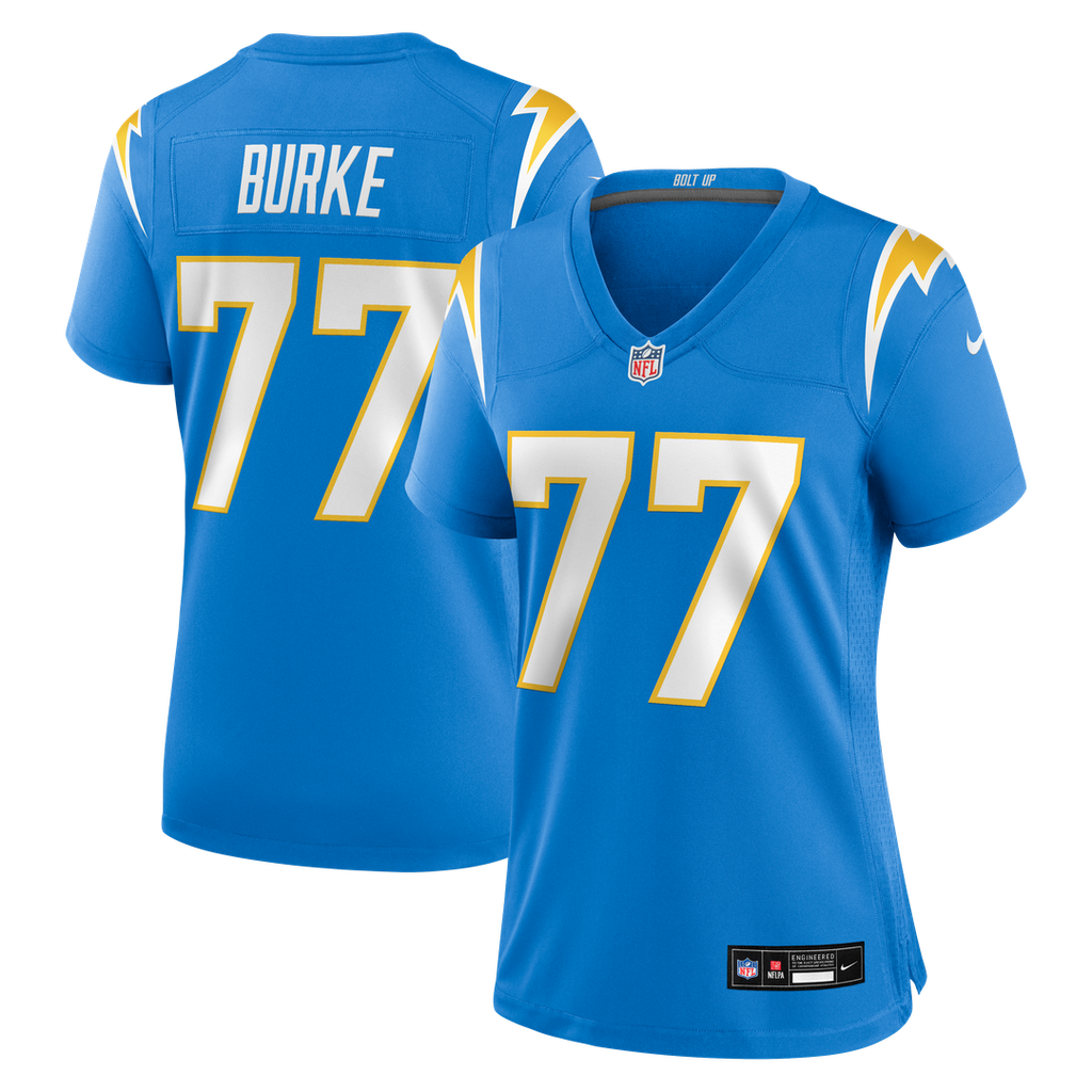 Travis Burke Los Angeles Chargers Nike Women's Team Game Jersey - Powder Blue Official NFL Team Apparel Football Fan Gear
