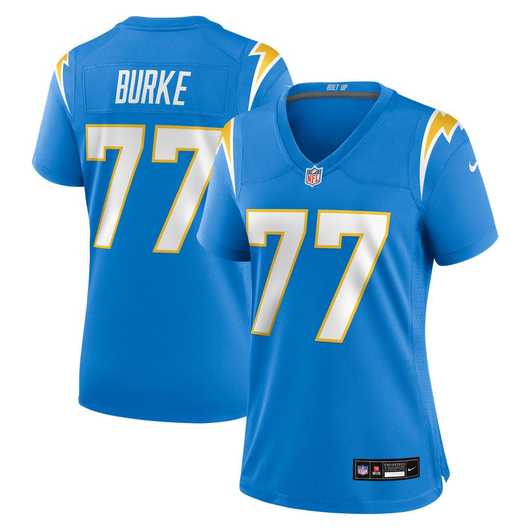 Travis Burke Los Angeles Chargers Nike Women's Team Game Jersey - Powder Blue Official NFL Team Apparel Football Fan Gear
