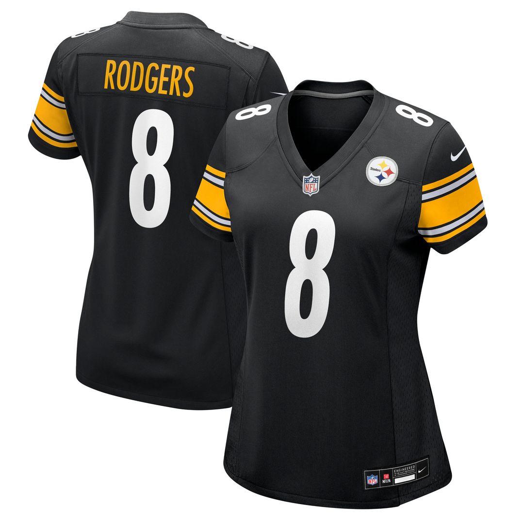 Aaron Rodgers Pittsburgh Steelers Nike Women's Game Jersey - Black Official NFL Team Apparel Football Fan Gear
