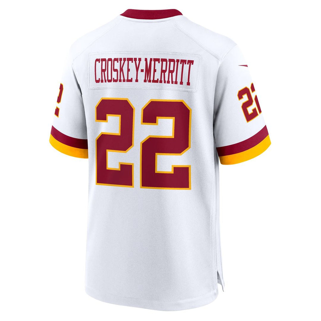 Jacory Croskey-Merritt Washington Commanders Nike Hail Raiser Alternate Game Jersey - Black Official NFL Team Apparel Football Fan Gear