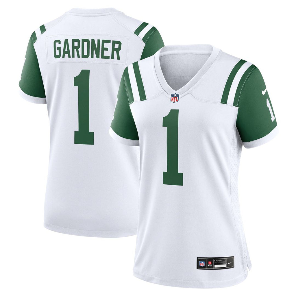 Ahmad Sauce Gardner New York Jets Nike Women's Classic Alternate Game Jersey - White Official NFL Team Apparel Football Fan Gear