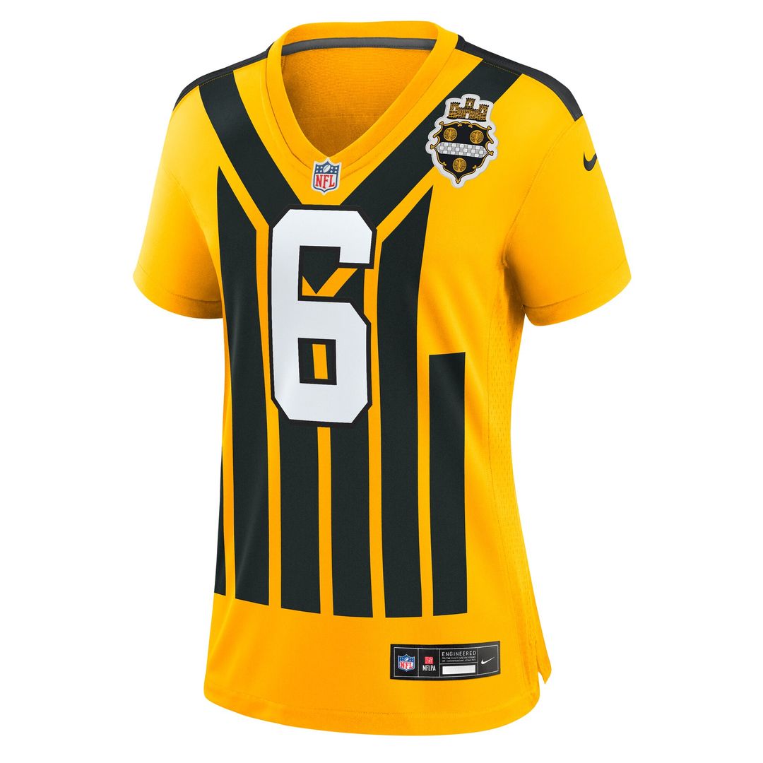 Patrick Queen Pittsburgh Steelers Nike Women's Alternate 1933 Throwback Game Jersey - Gold Official NFL Team Apparel Football Fan Gear