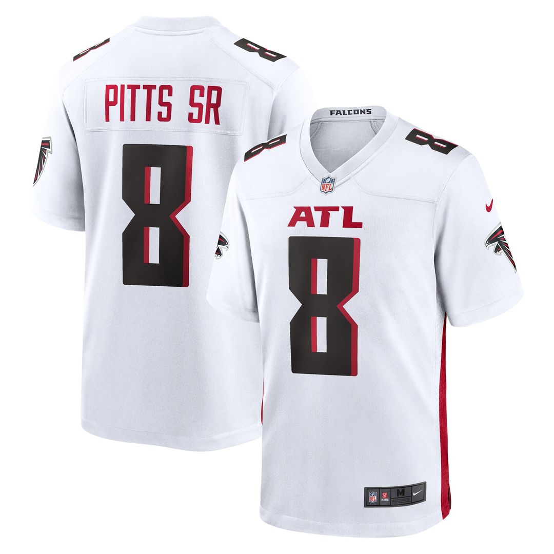 Kyle Pitts Sr. Atlanta Falcons Nike White Game Jersey - White Official NFL Team Apparel Football Fan Gear