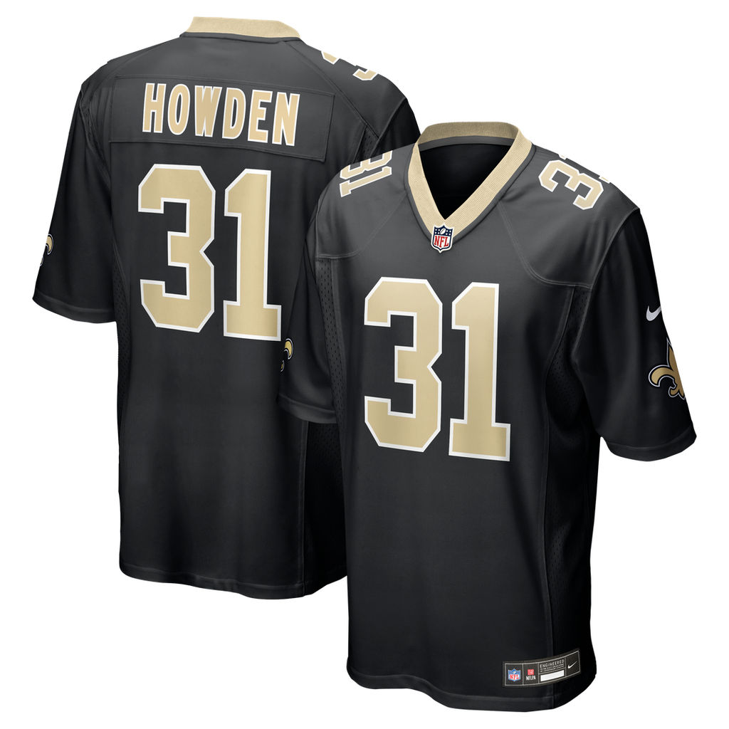 Jordan Howden New Orleans Saints Nike Team Game Jersey - Black Official NFL Team Apparel Football Fan Gear