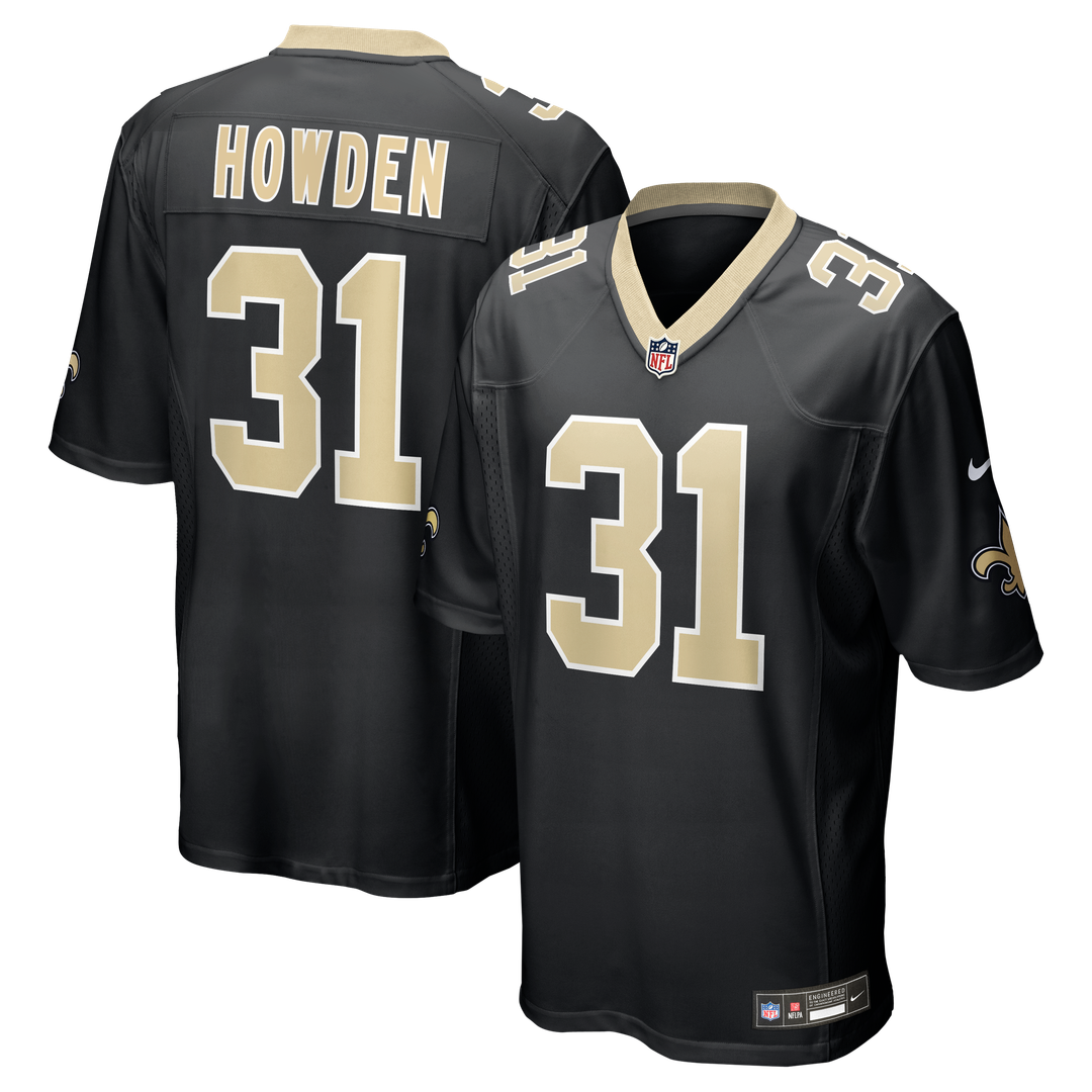 Jordan Howden New Orleans Saints Nike Team Game Jersey - Black Official NFL Team Apparel Football Fan Gear
