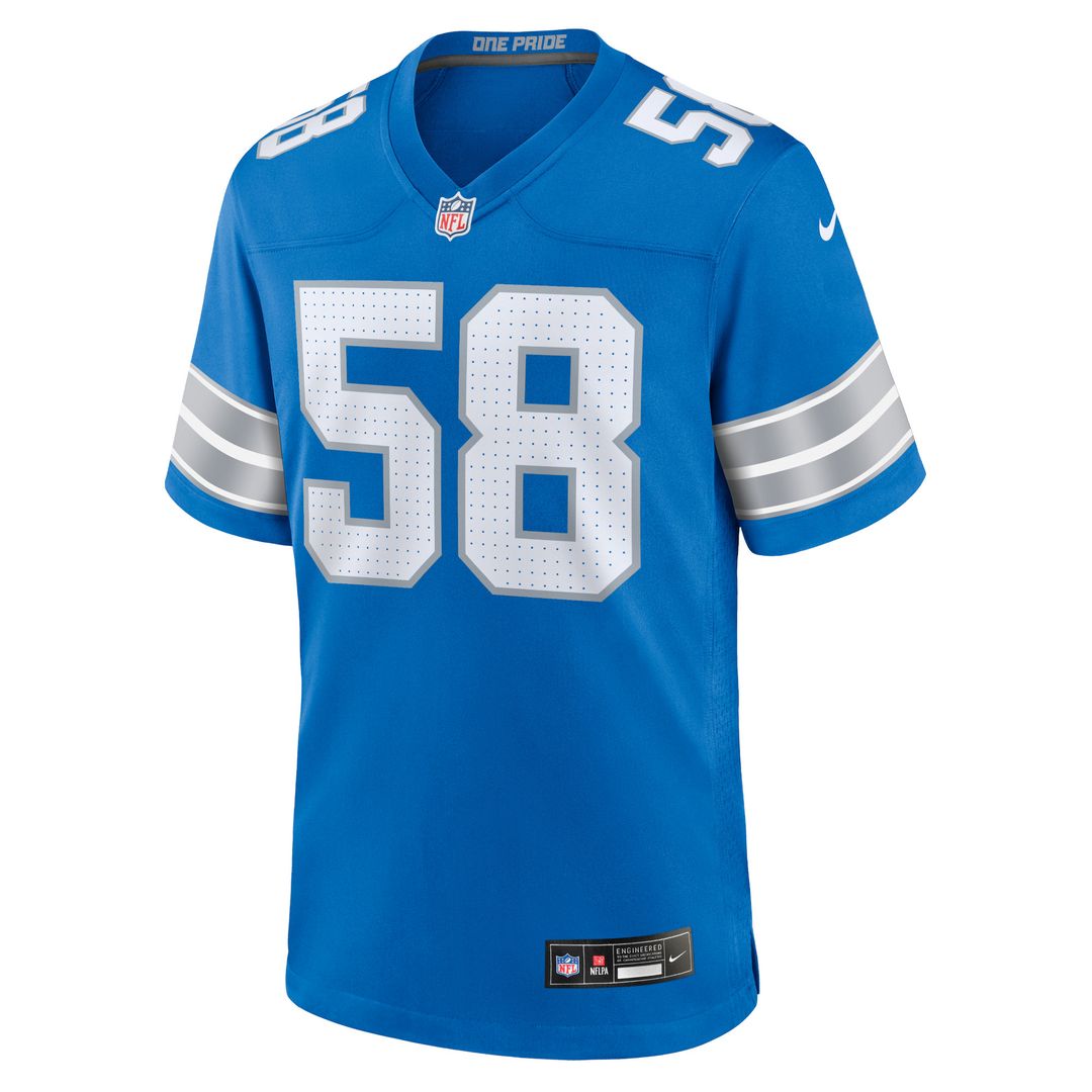 Penei Sewell Detroit Lions Nike Game Jersey - Blue Official NFL Team Apparel Football Fan Gear