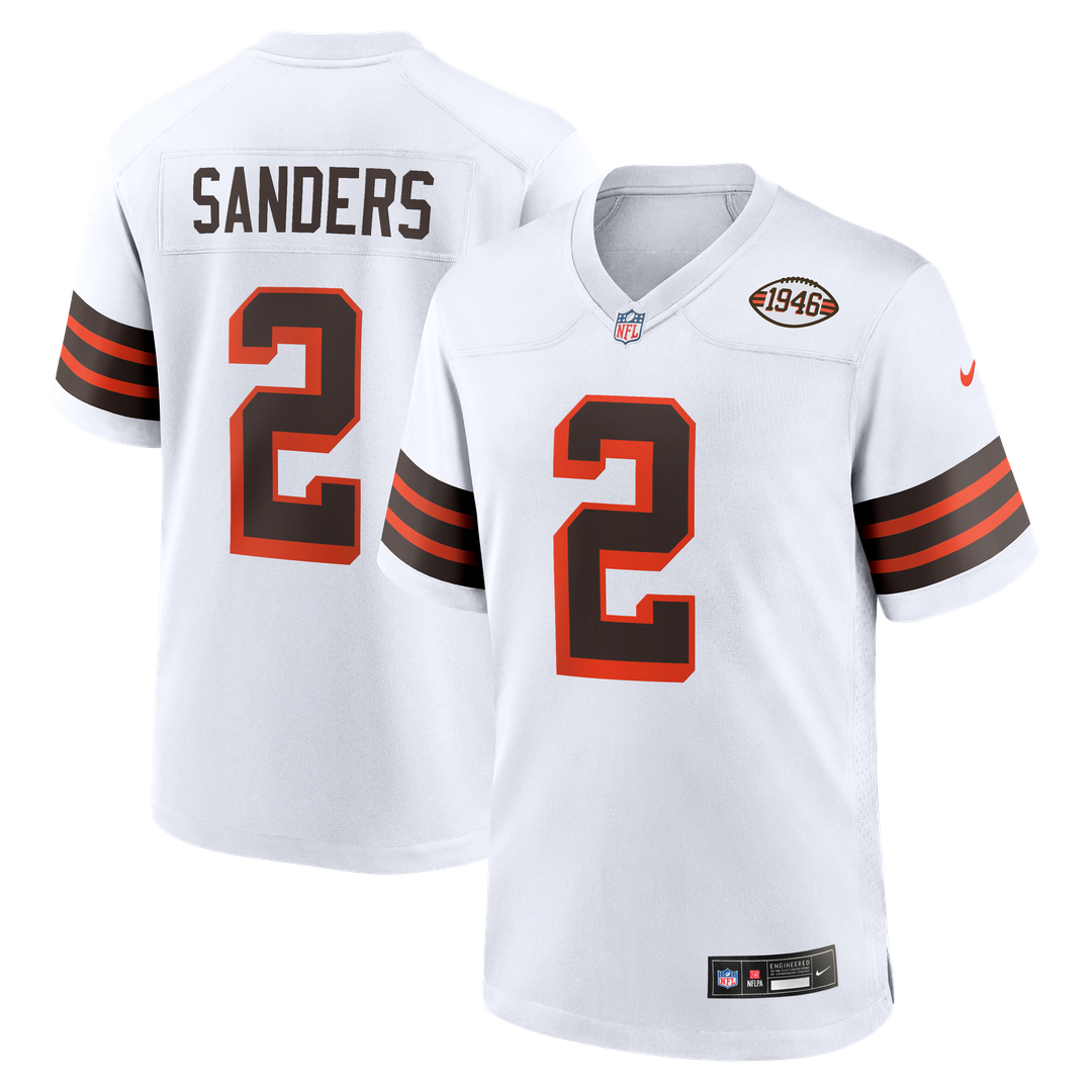 Shedeur Sanders Cleveland Browns Nike Alternate Game Jersey - White Official NFL Team Apparel Football Fan Gear