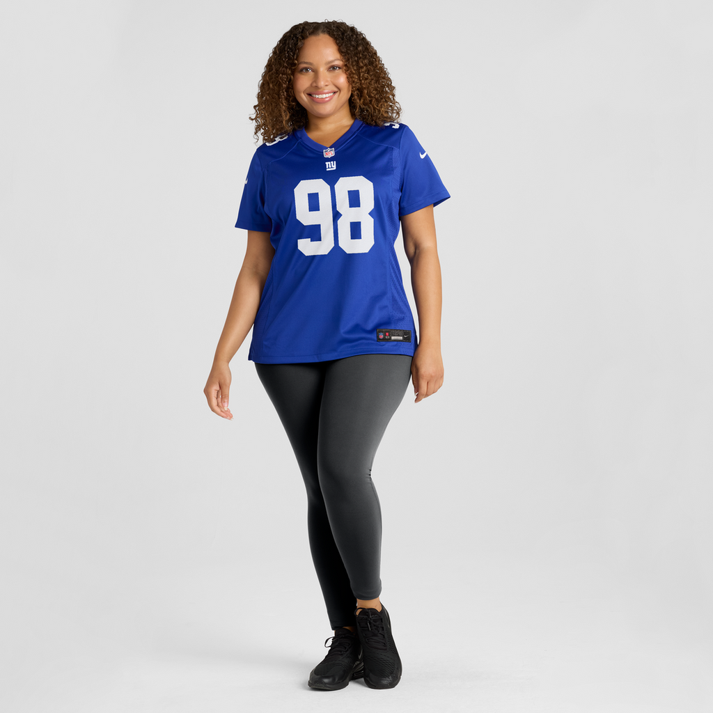 Leki Fotu New York Giants Nike Women's Team Game Jersey - Royal Official NFL Team Apparel Football Fan Gear