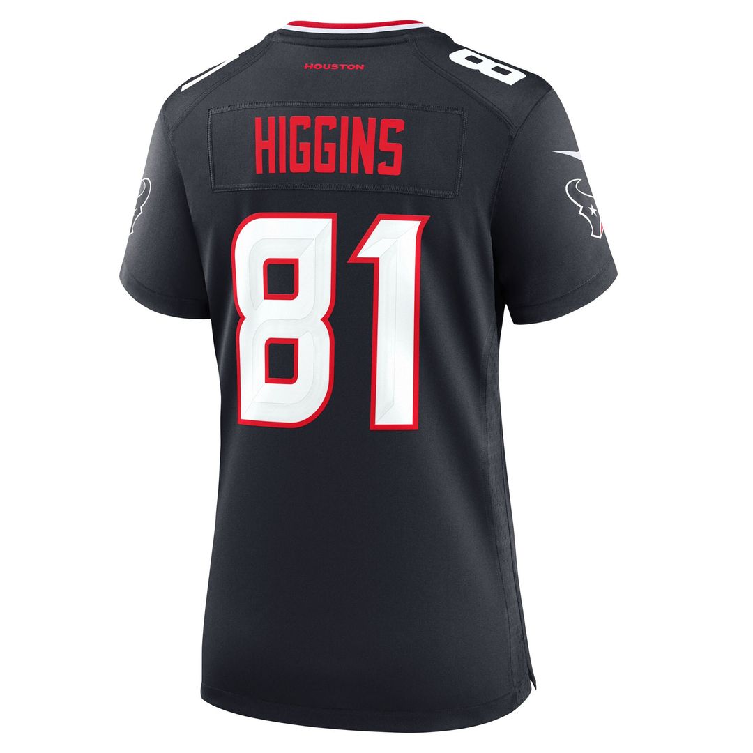 Jayden Higgins Houston Texans Nike Women's Game Jersey - Navy Official NFL Team Apparel Football Fan Gear