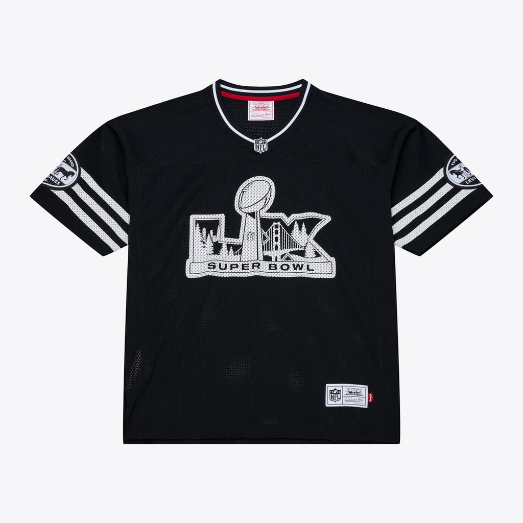 Super Bowl LX Mitchell & Ness x Levi's Unisex Legacy Jersey - Black Official NFL Team Apparel Football Fan Gear