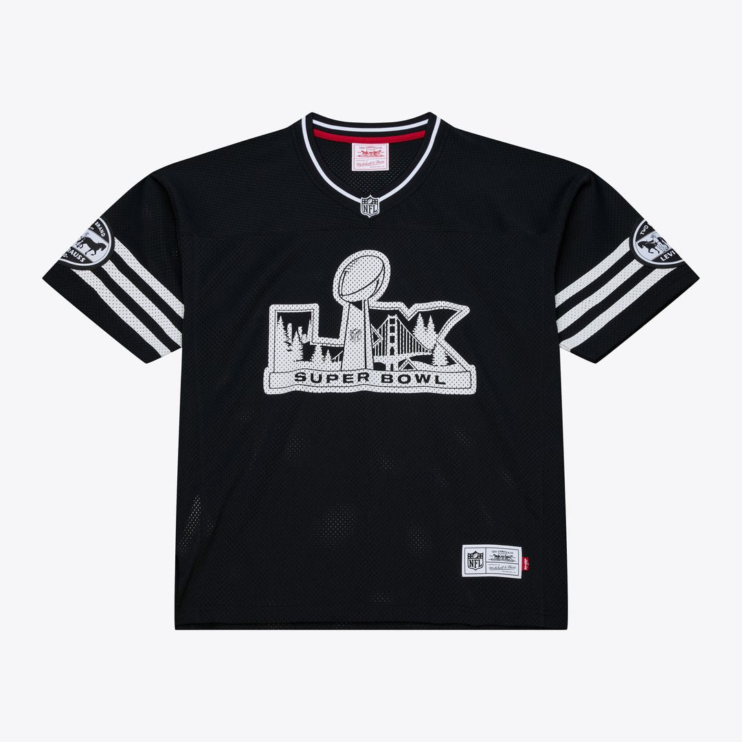 Super Bowl LX Mitchell & Ness x Levi's Unisex Legacy Jersey - Black Official NFL Team Apparel Football Fan Gear