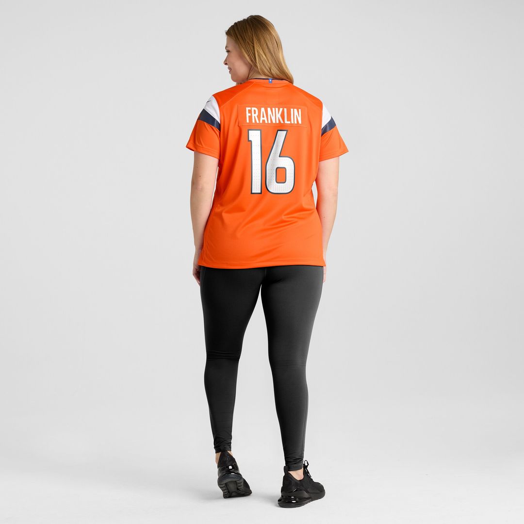 Troy Franklin Denver Broncos Nike Women's Team Game Jersey - Orange Official NFL Team Apparel Football Fan Gear