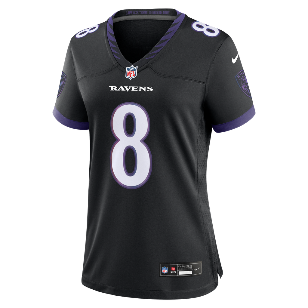 Lamar Jackson Baltimore Ravens Nike Women's Alternate Game Jersey - Black Official NFL Team Apparel Football Fan Gear