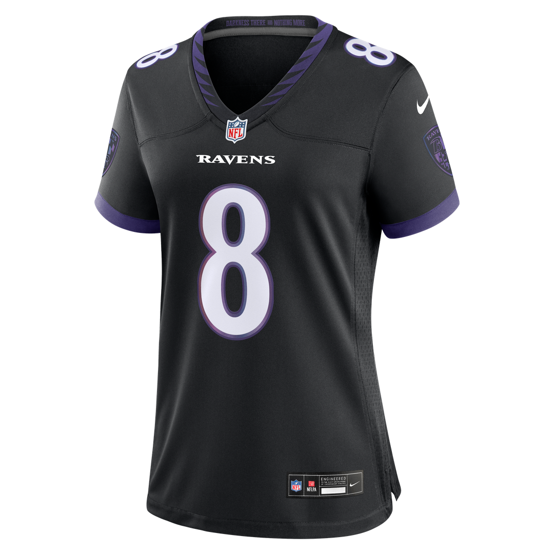 Lamar Jackson Baltimore Ravens Nike Women's Alternate Game Jersey - Black Official NFL Team Apparel Football Fan Gear