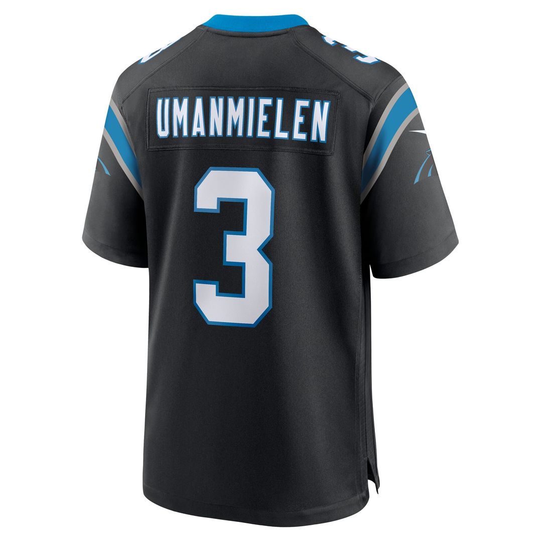 Princely Umanmielen Carolina Panthers Nike Team Game Jersey - Black Official NFL Team Apparel Football Fan Gear