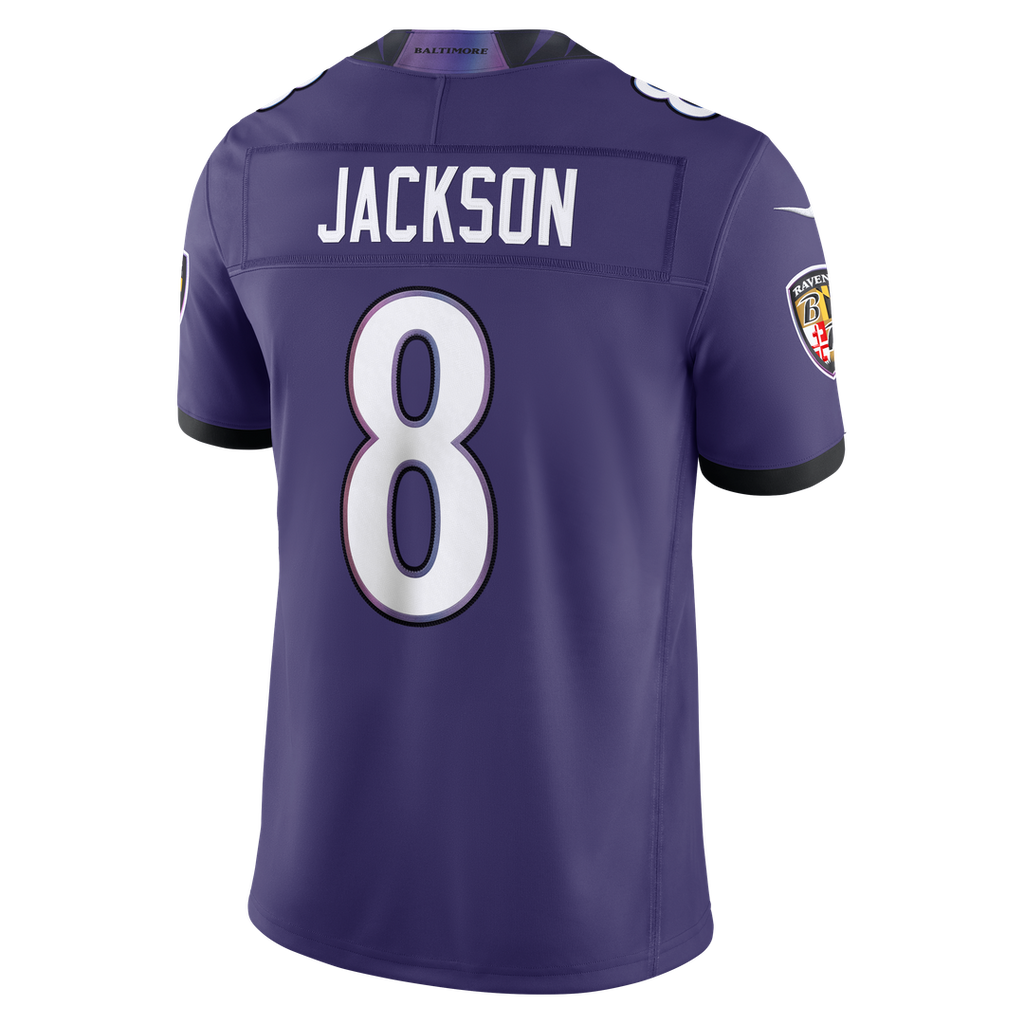 Lamar Jackson Baltimore Ravens Nike Vapor F.U.S.E. Stitched Limited Jersey - Purple Official NFL Team Apparel Football Fan Gear