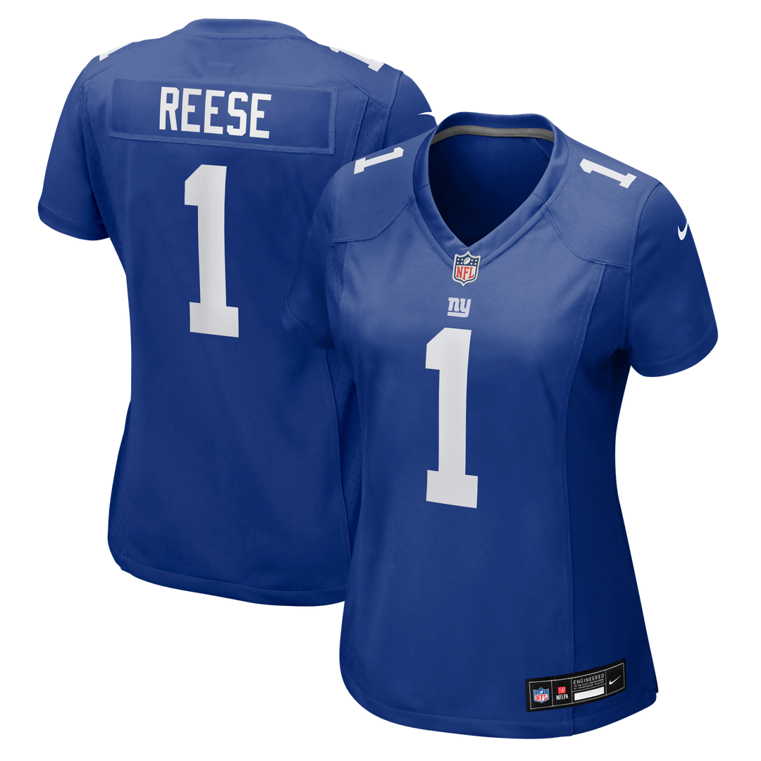 Arvell Reese New York Giants Nike Women's Game Jersey - Royal Official NFL Team Apparel Football Fan Gear