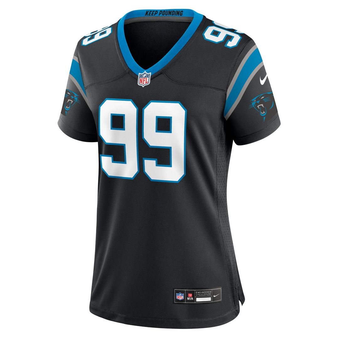 Tershawn Wharton Carolina Panthers Nike Women's Team Game Jersey - Black Official NFL Team Apparel Football Fan Gear