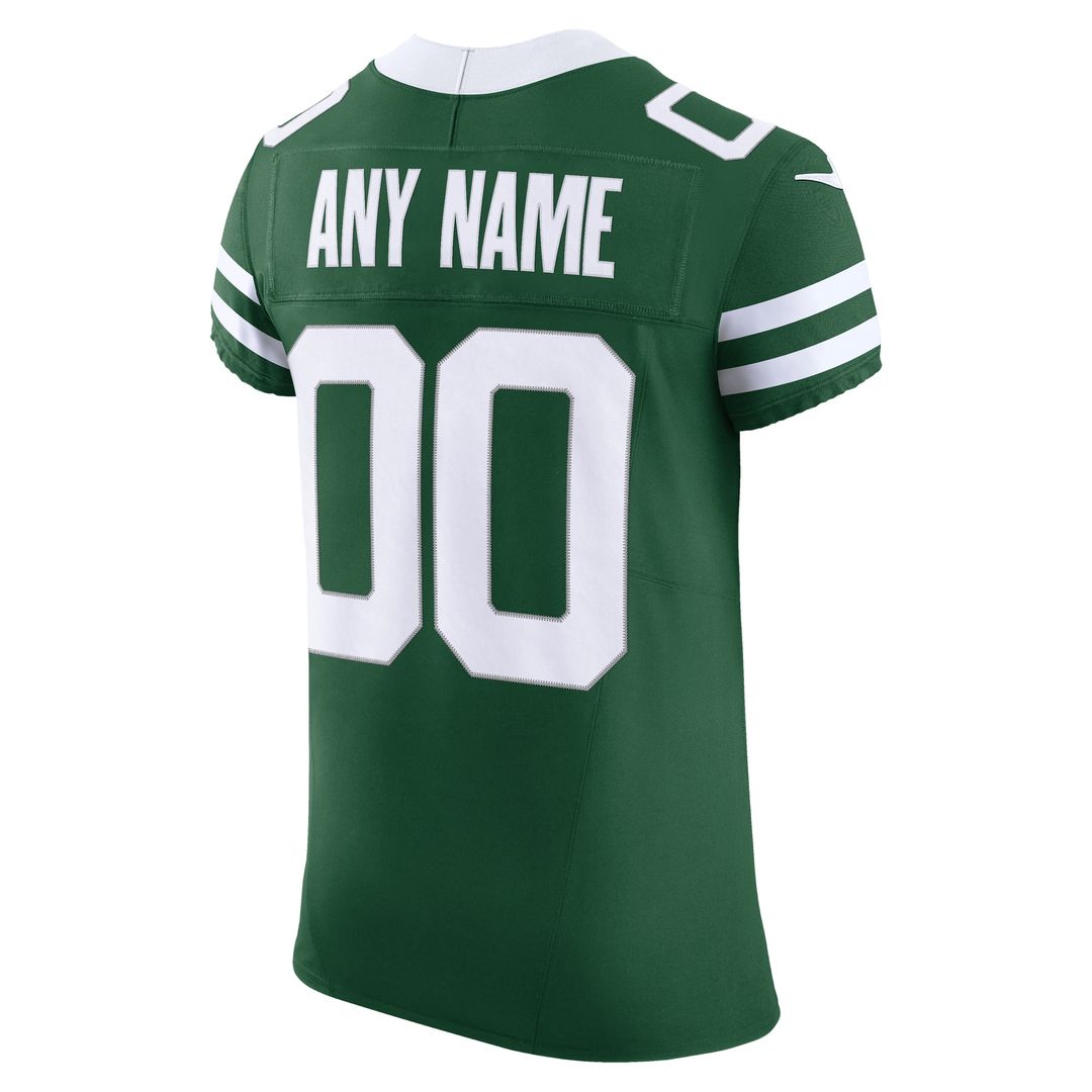 New York Jets Nike Vapor F.U.S.E. Elite Custom Jersey - Legacy Green Official NFL Team Apparel Football Fan Gear