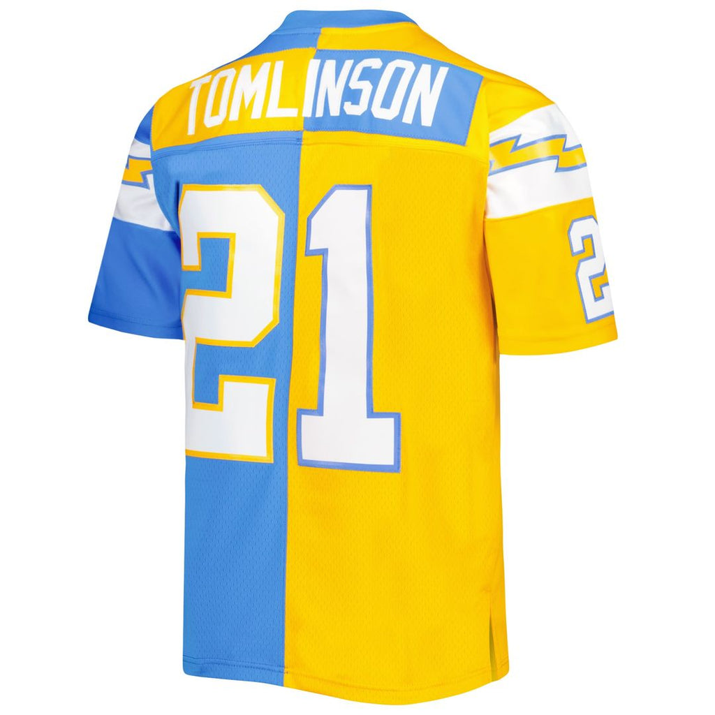 LaDainian Tomlinson Los Angeles Chargers Mitchell & Ness 2002 Split Legacy Replica Jersey - Powder Blue/Gold Official NFL Team Apparel Football Fan Ge