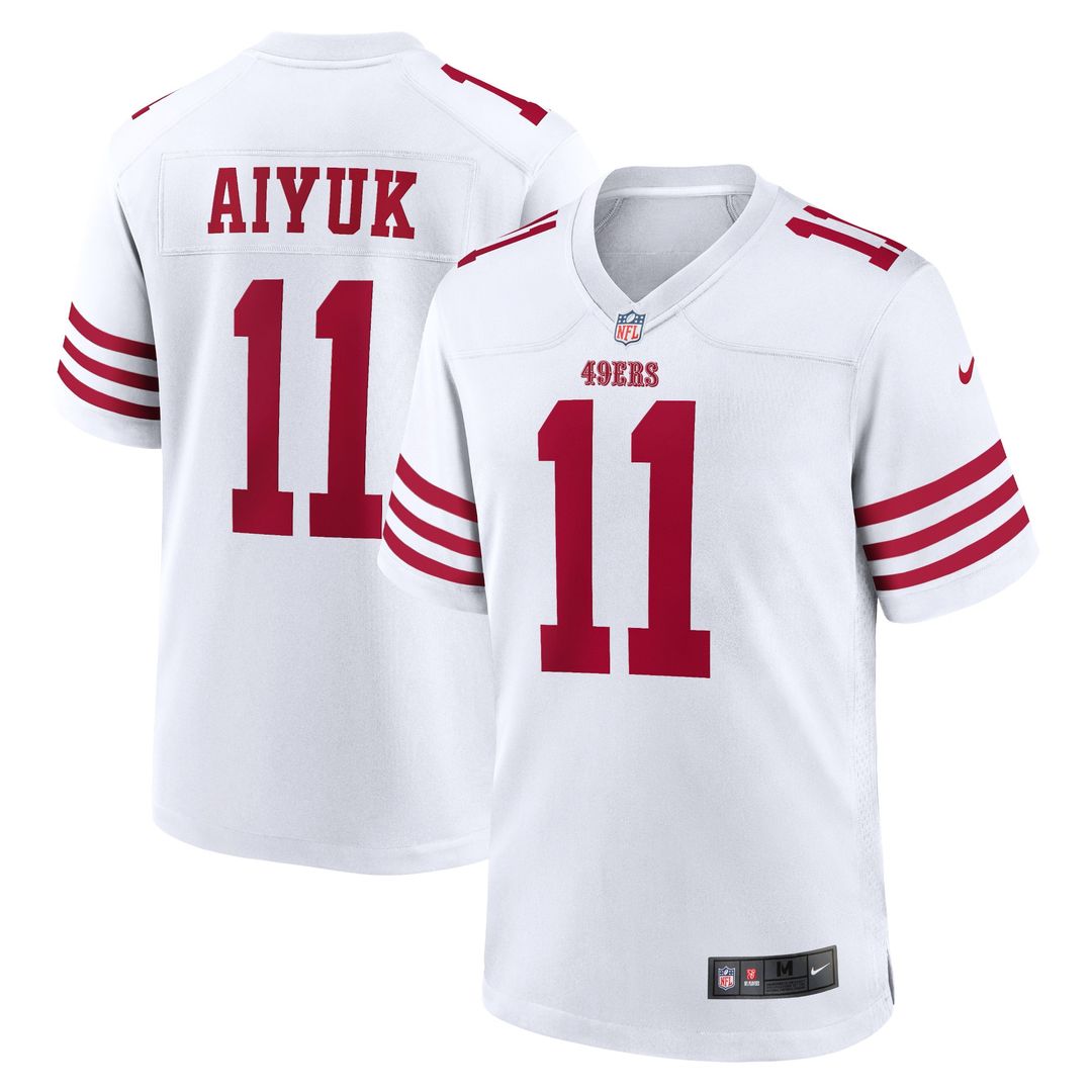 Brandon Aiyuk San Francisco 49ers Nike Player Game Jersey - White Official NFL Team Apparel Football Fan Gear