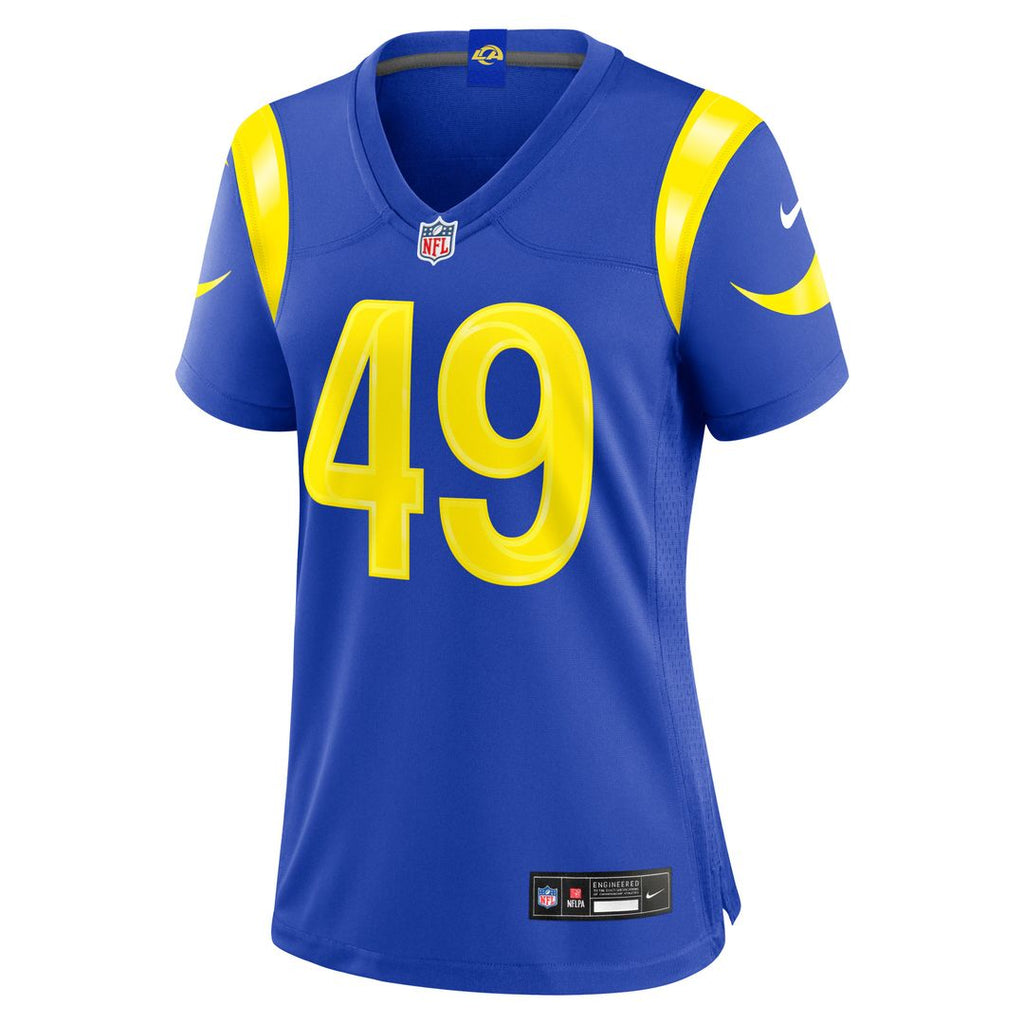 Joe Cardona Los Angeles Rams Nike Women's Team Game Jersey - Royal Official NFL Team Apparel Football Fan Gear