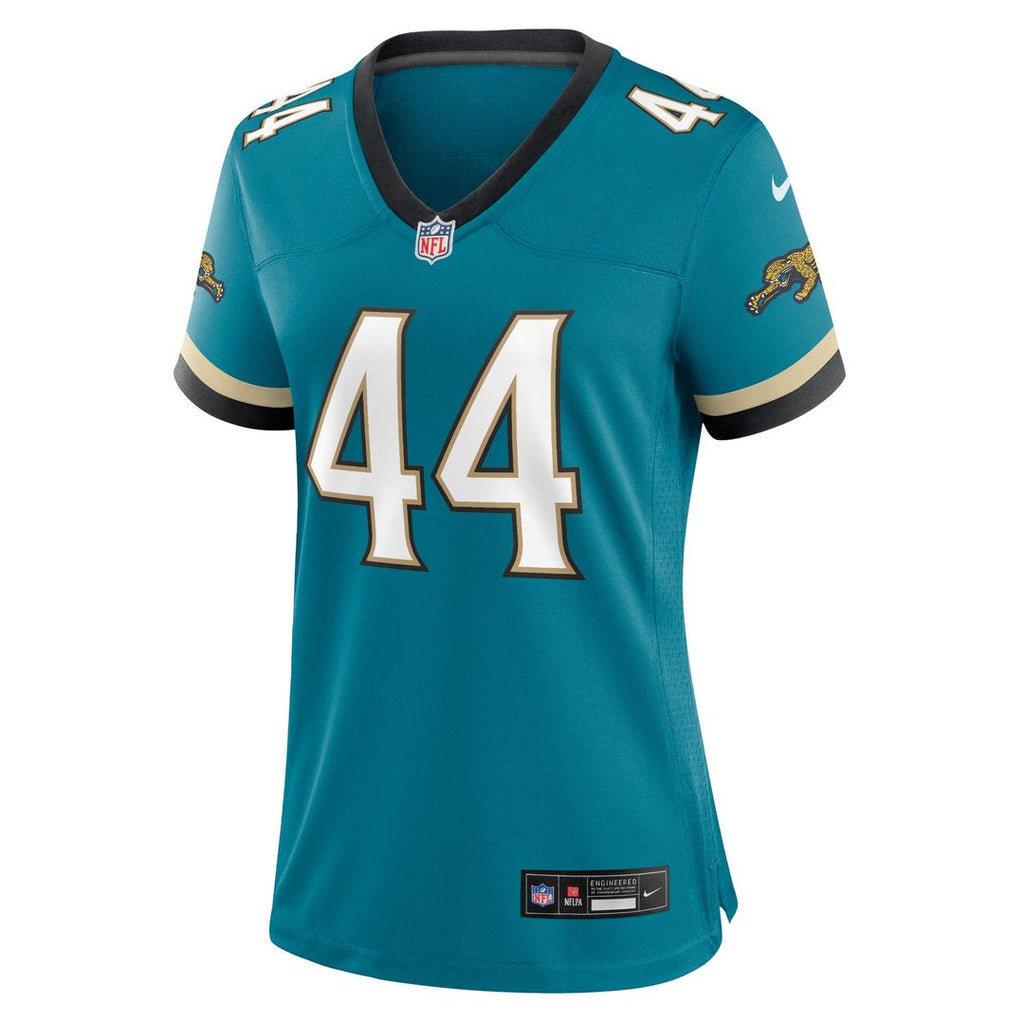 Travon Walker Jacksonville Jaguars Nike Women's Prowler Throwback Game Jersey - Teal Official NFL Team Apparel Football Fan Gear