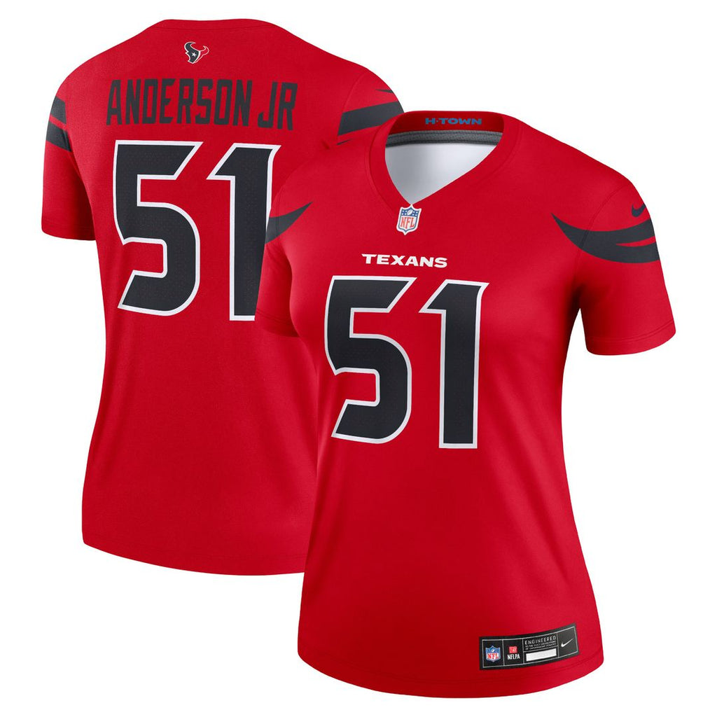 Will Anderson Jr. Houston Texans Nike Women's Alternate Legend Player Performance Top - Red NFL Fan Gear Popular Style
