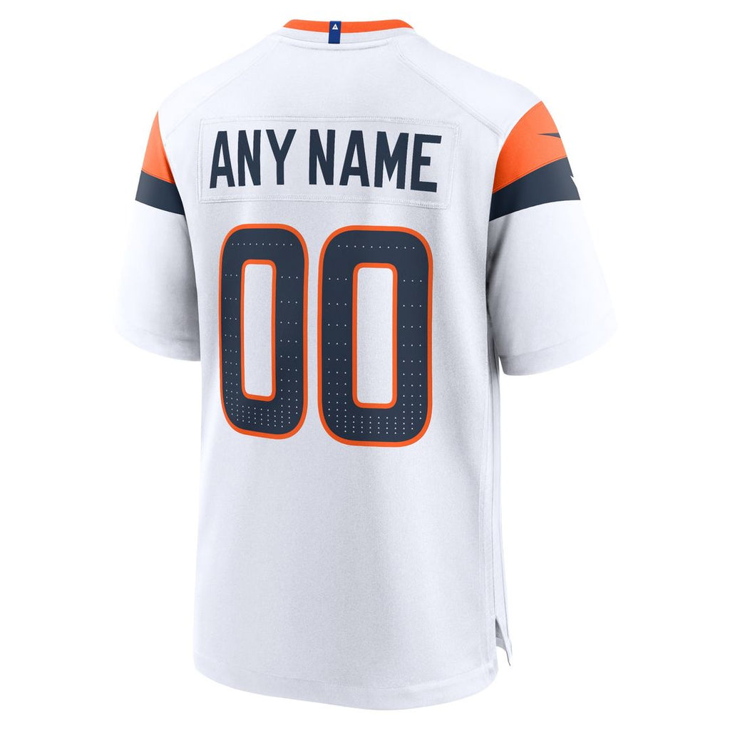 Denver Broncos Nike Custom Game Jersey - White Official NFL Team Apparel Football Fan Gear