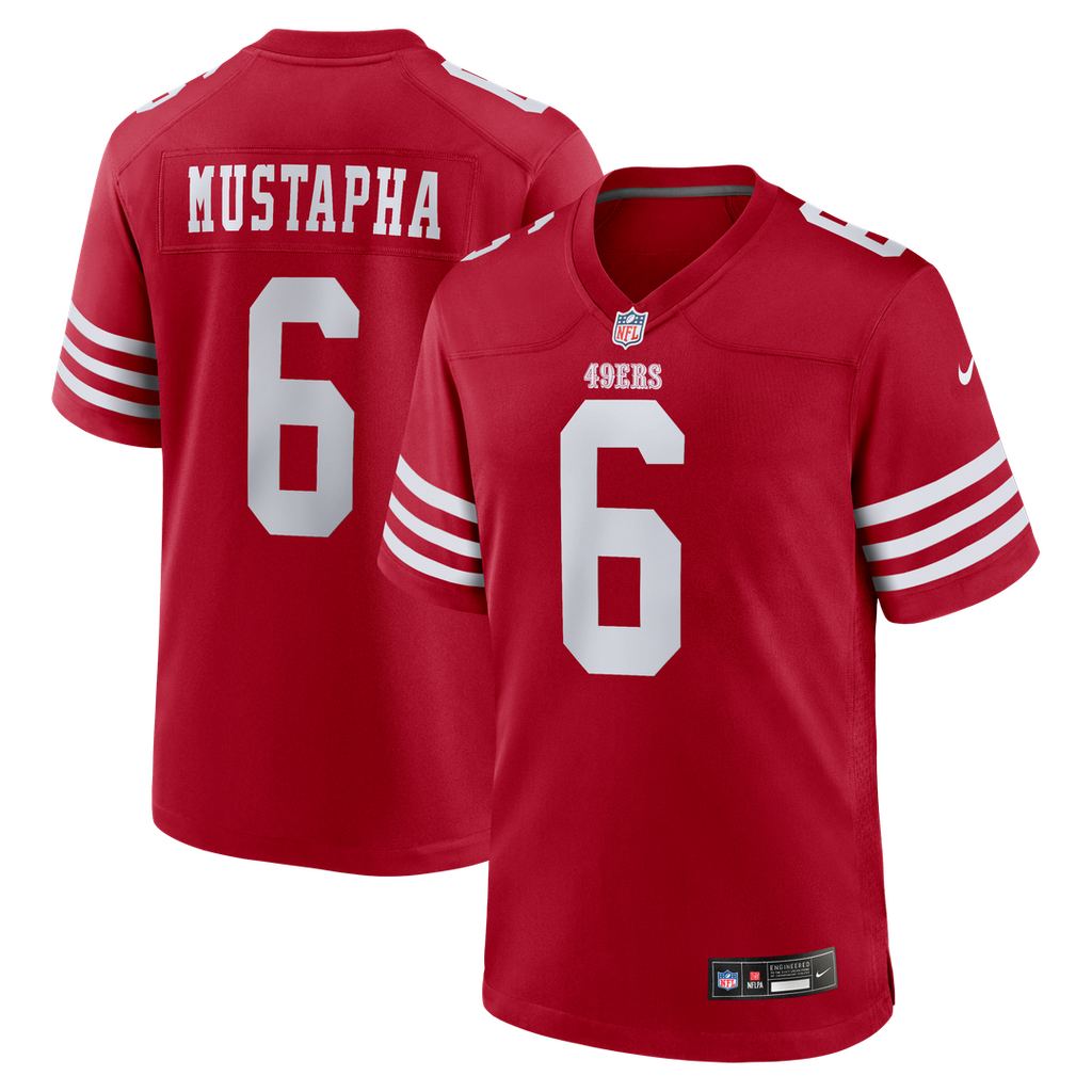Malik Mustapha San Francisco 49ers Nike Game Jersey - Scarlet Official NFL Team Apparel Football Fan Gear