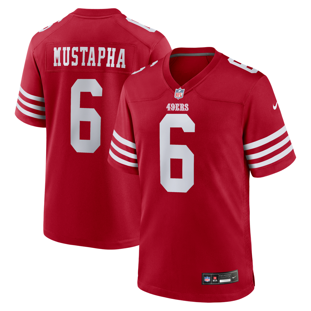 Malik Mustapha San Francisco 49ers Nike Game Jersey - Scarlet Official NFL Team Apparel Football Fan Gear