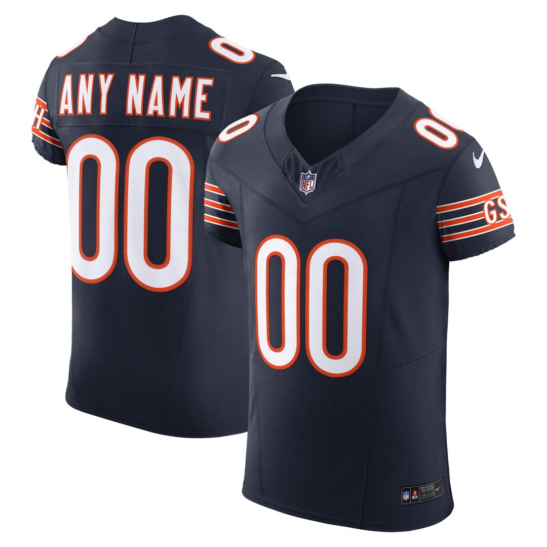 Chicago Bears Nike Vapor F.U.S.E. Elite Custom Jersey - Navy Official NFL Team Apparel Football Fan Gear