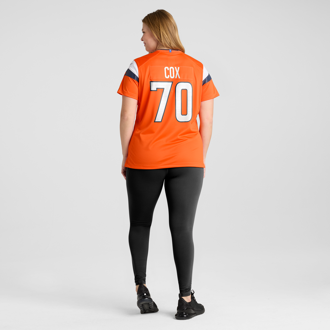 Marques Cox Denver Broncos Nike Women's Team Game Jersey - Orange Official NFL Team Apparel Football Fan Gear