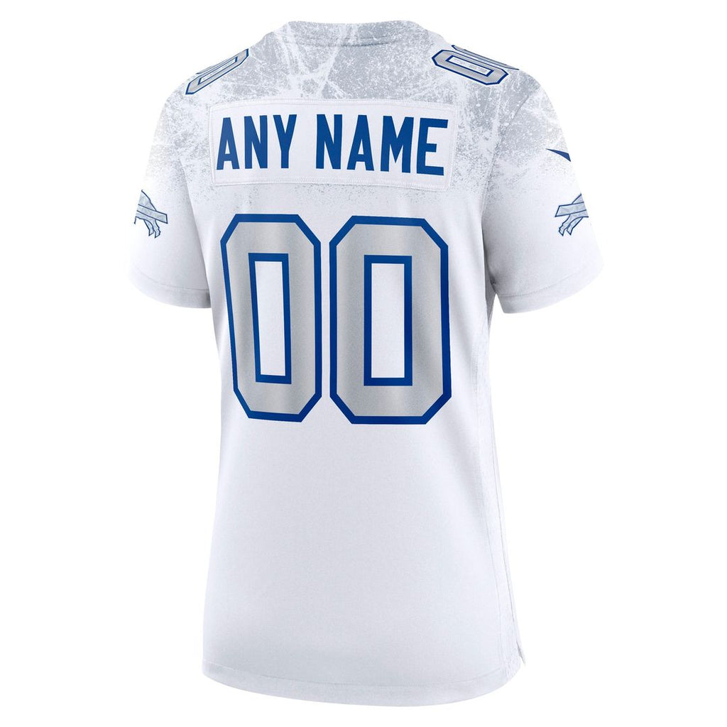 Buffalo Bills Nike Women's 2025 Rivalries Collection Custom Game Jersey - White Official NFL Team Apparel Football Fan Gear