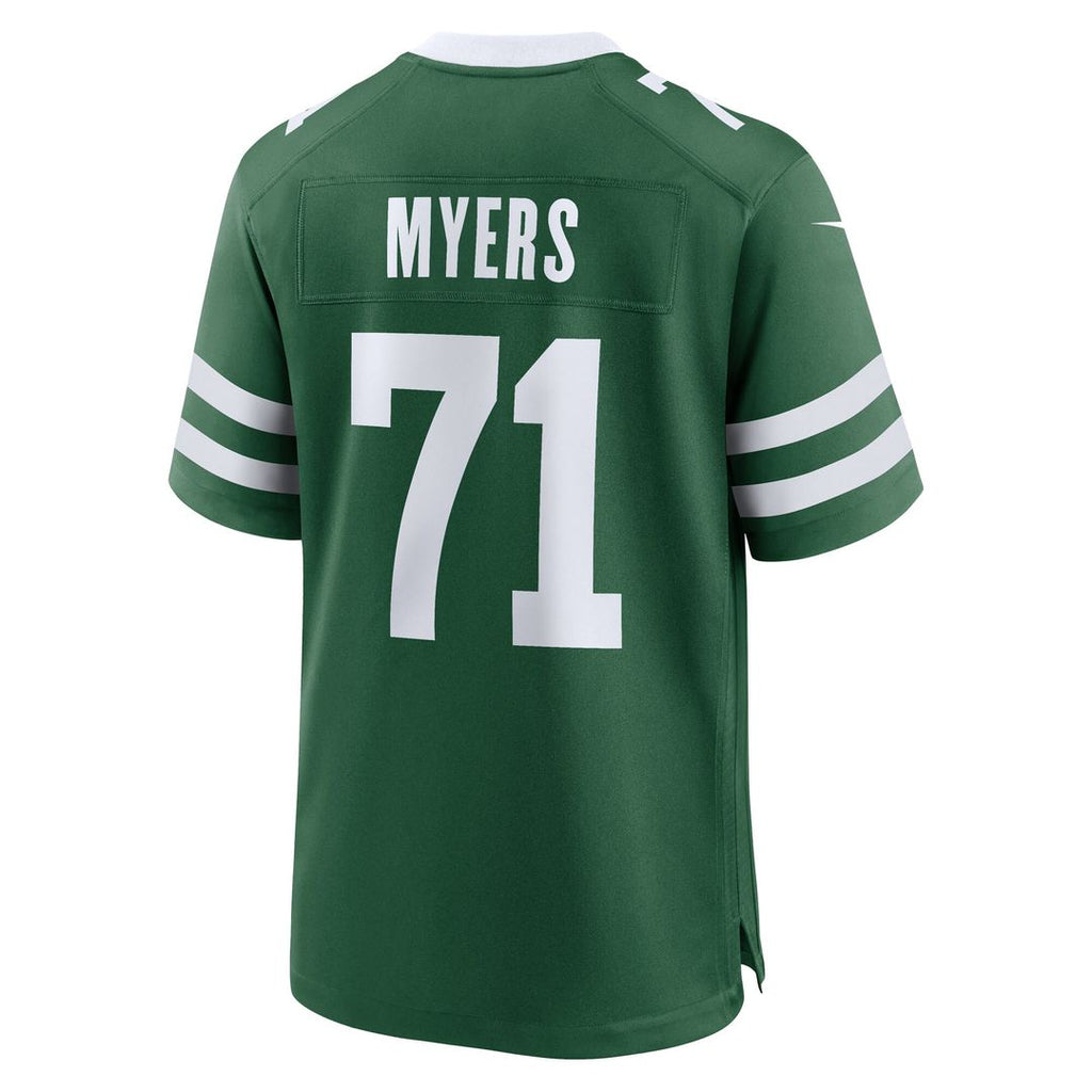 Josh Myers New York Jets Nike Team Game Jersey - Legacy Green Official NFL Team Apparel Football Fan Gear
