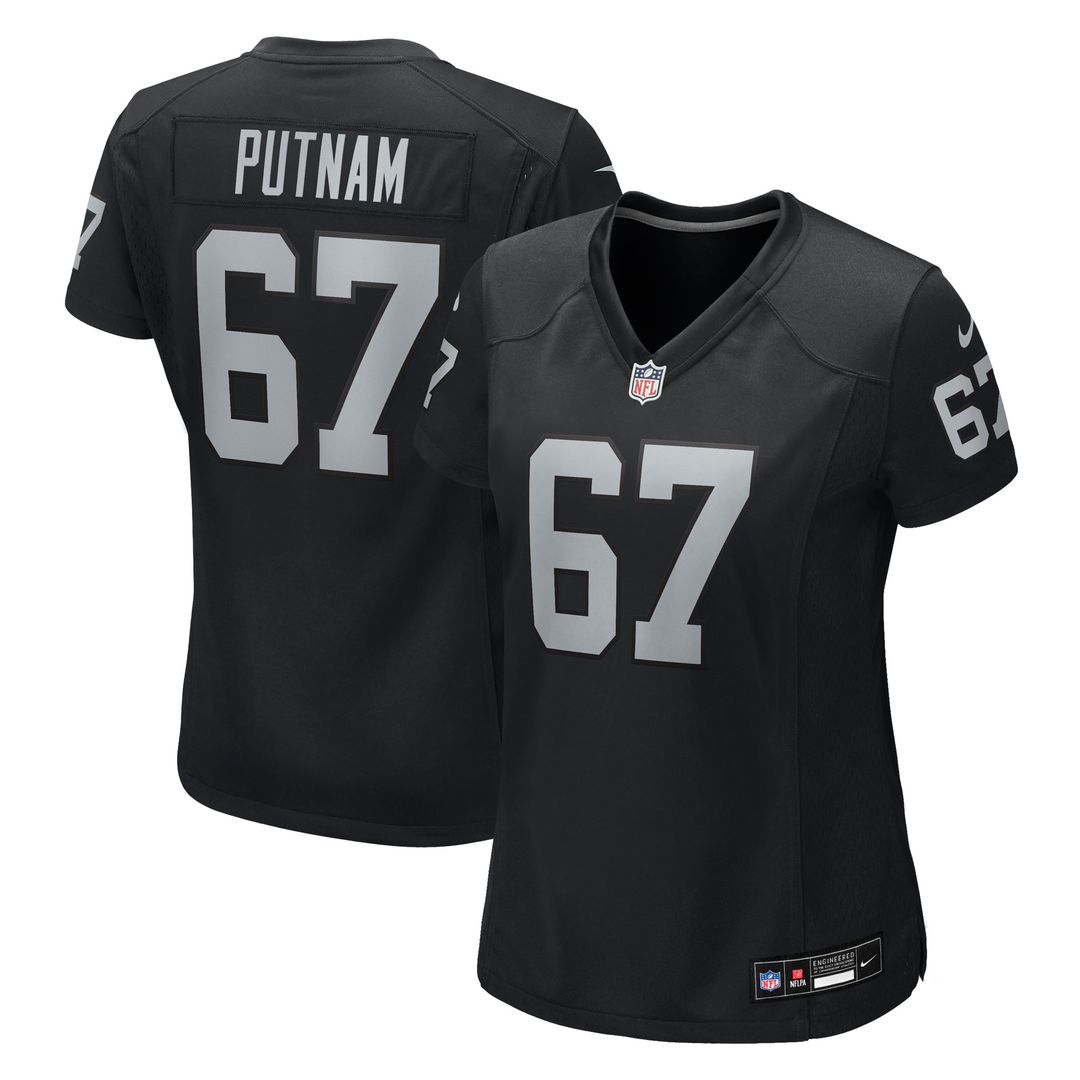 Will Putnam Las Vegas Raiders Nike Women's Team Game Jersey - Black Official NFL Team Apparel Football Fan Gear