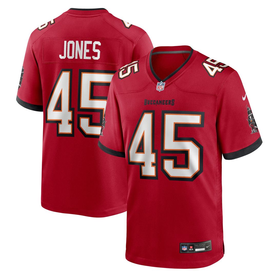 Deion Jones Tampa Bay Buccaneers Nike Team Game Jersey - Red Official NFL Team Apparel Football Fan Gear
