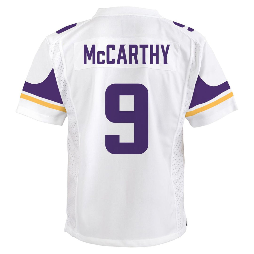 J.J. McCarthy Minnesota Vikings Nike Youth Game Jersey - White Official NFL Team Apparel Football Fan Gear
